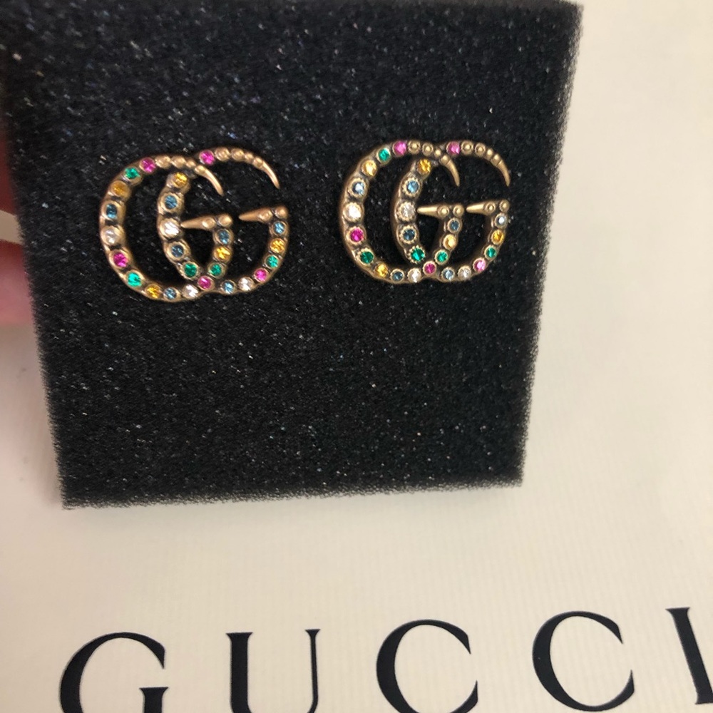 Authentic Gucci Rhine stone earings